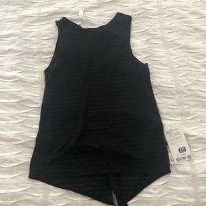 NWT lululemon black striped meet halfway tank